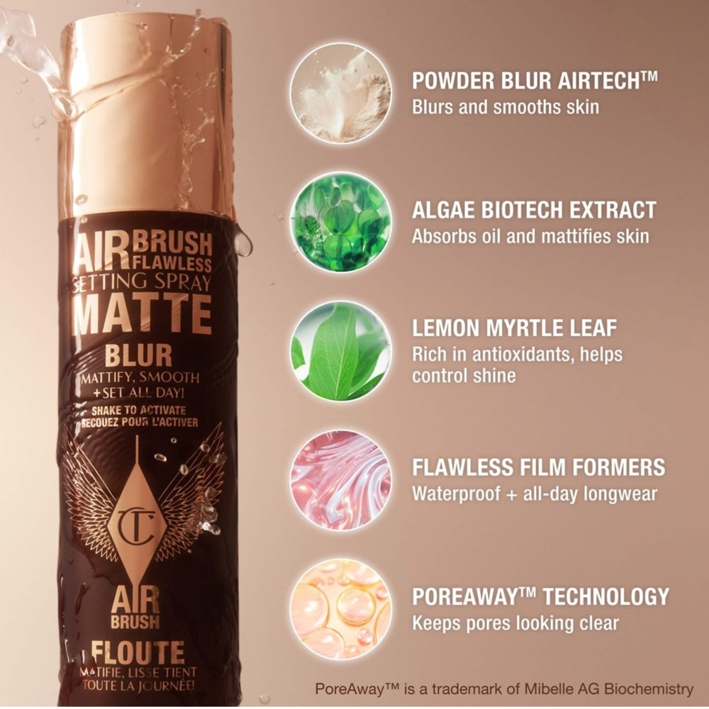 ๐ธ CHARLOTTE TILBURY Mini Airbrush Flawless Matte Blur Setting Spray - Picture 4 of 5
